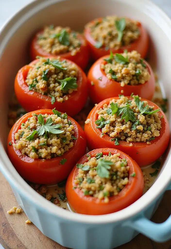 27 High-Protein Mediterranean Recipes for Energy and Fitness - 26. Mediterranean Quinoa Stuffed Tomatoes