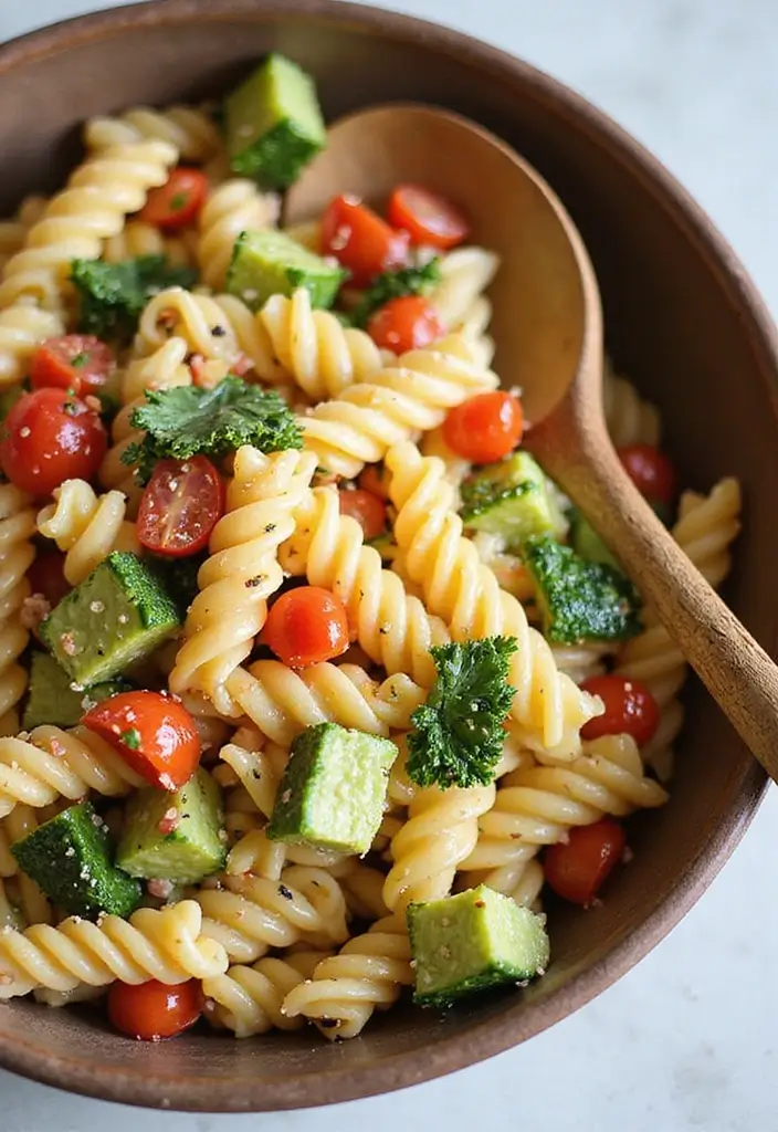 27 High-Protein Mediterranean Recipes for Energy and Fitness - 4. Vegan Mediterranean Pasta Salad