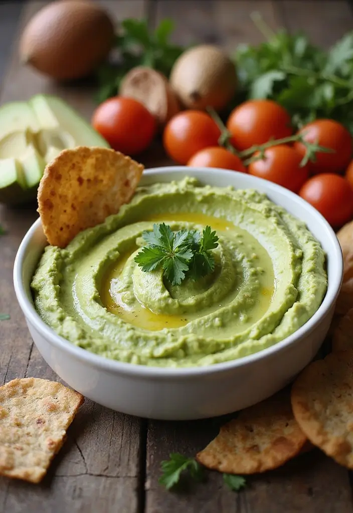 27 Mediterranean Diet Avocado Recipes for Creamy Goodness - 1. Creamy Avocado Hummus