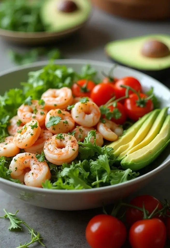 27 Mediterranean Diet Avocado Recipes for Creamy Goodness - 19. Avocado and Shrimp Salad