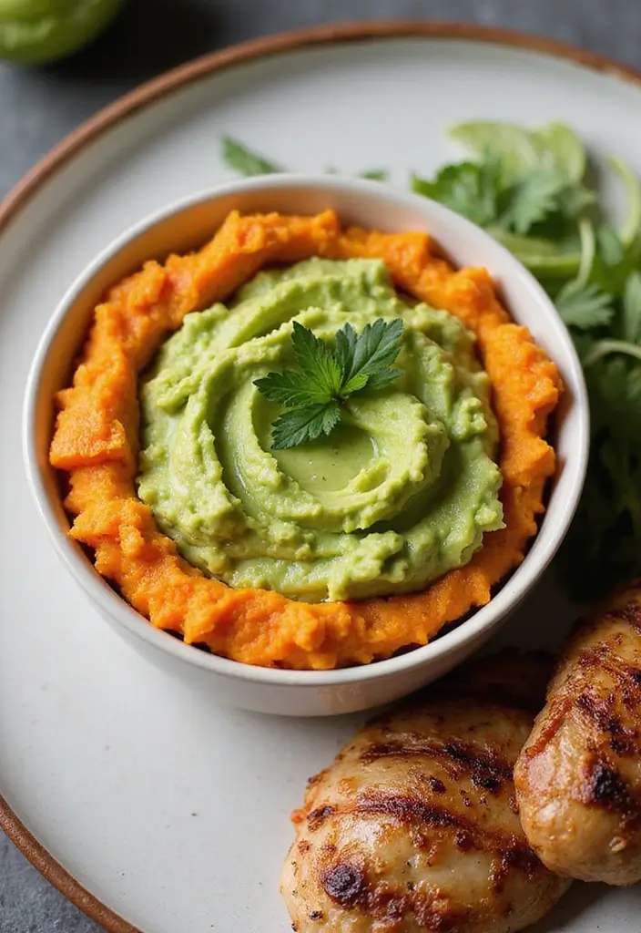 27 Mediterranean Diet Avocado Recipes for Creamy Goodness - 20. Avocado and Sweet Potato Mash