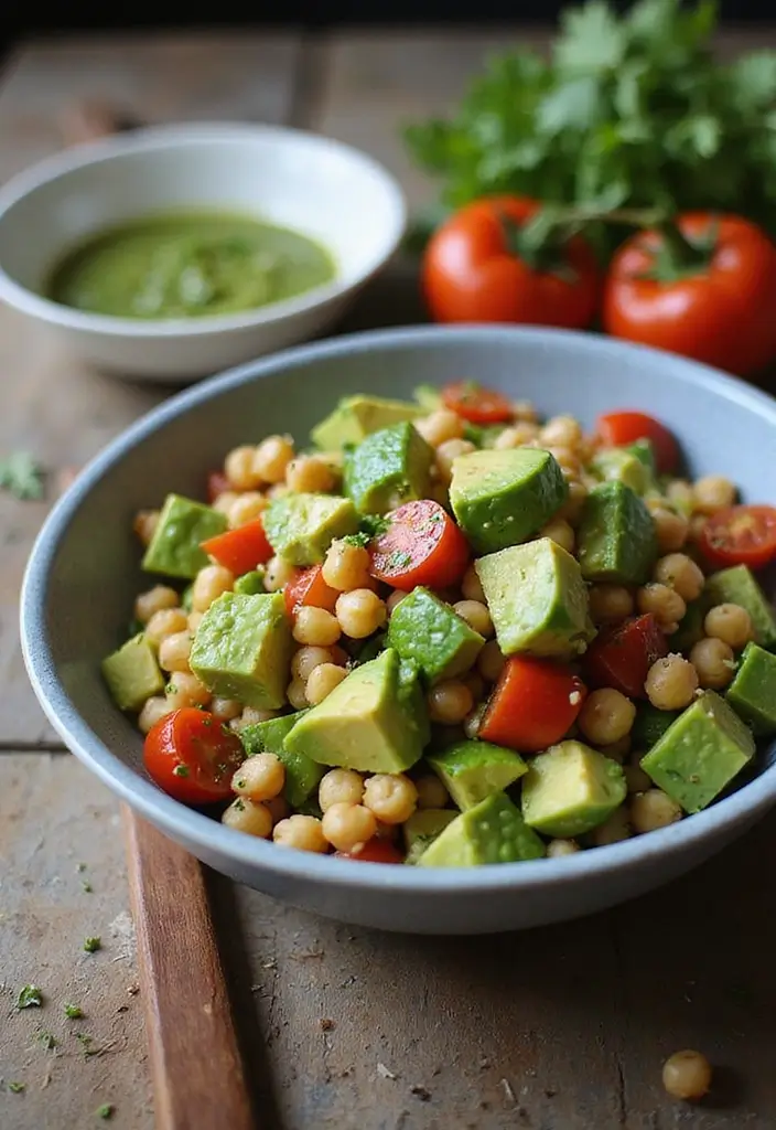 27 Mediterranean Diet Avocado Recipes for Creamy Goodness - 5. Avocado and Chickpea Salad