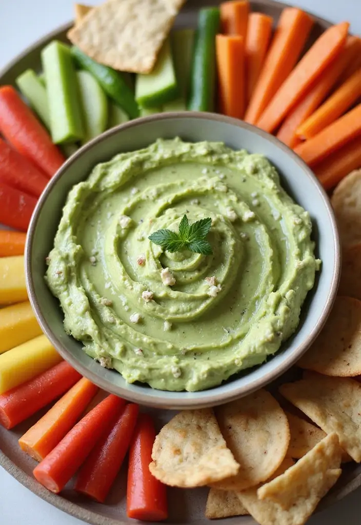 27 Mediterranean Diet Avocado Recipes for Creamy Goodness - 7. Avocado Feta Dip