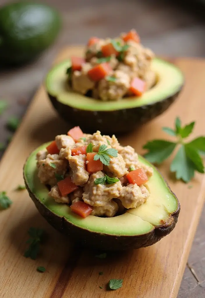 27 Mediterranean Diet Avocado Recipes for Creamy Goodness - 9. Stuffed Avocados with Tuna