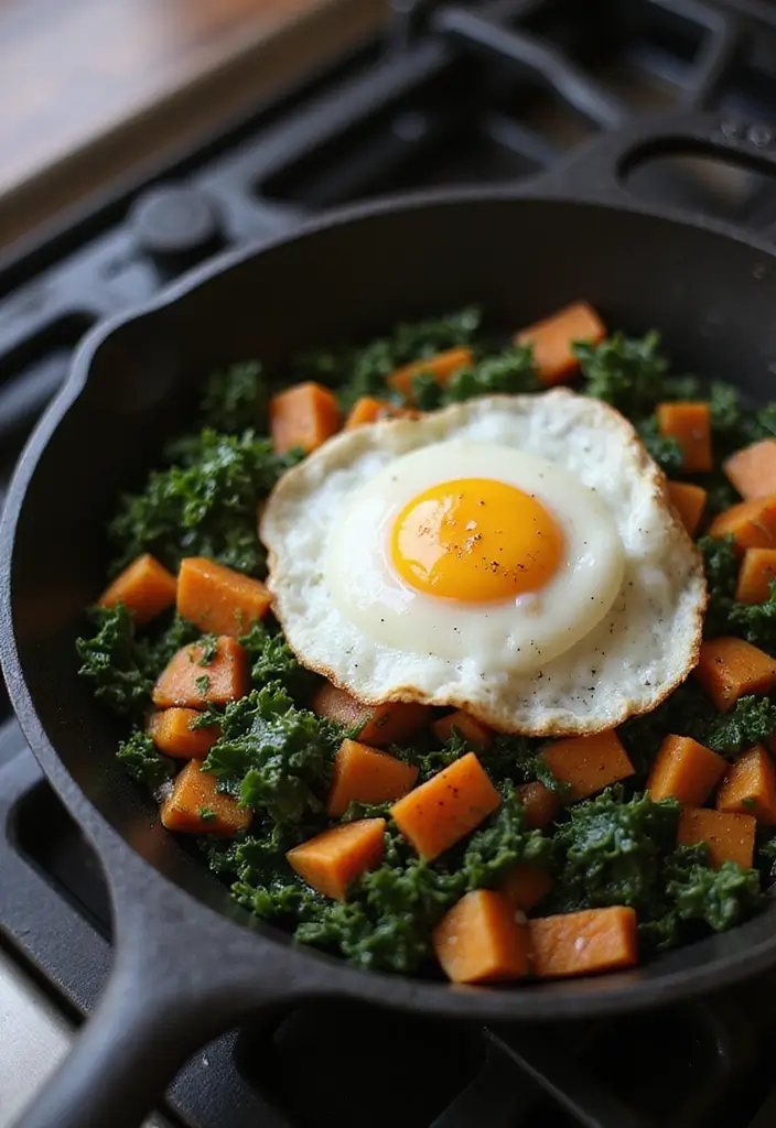27 Mediterranean Diet Breakfast Recipes to Start Strong - 16. Sweet Potato and Kale Hash