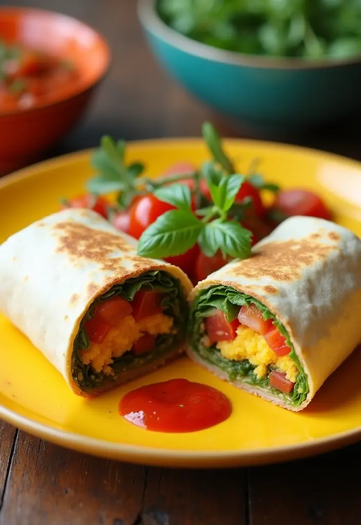 27 Mediterranean Diet Breakfast Recipes to Start Strong - 17. Mediterranean Breakfast Burrito