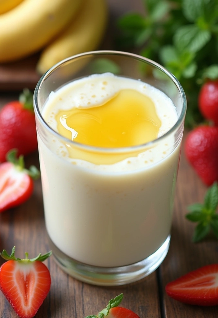 27 Mediterranean Diet Breakfast Recipes to Start Strong - 21. Yogurt Smoothie with Olive Oil and Honey