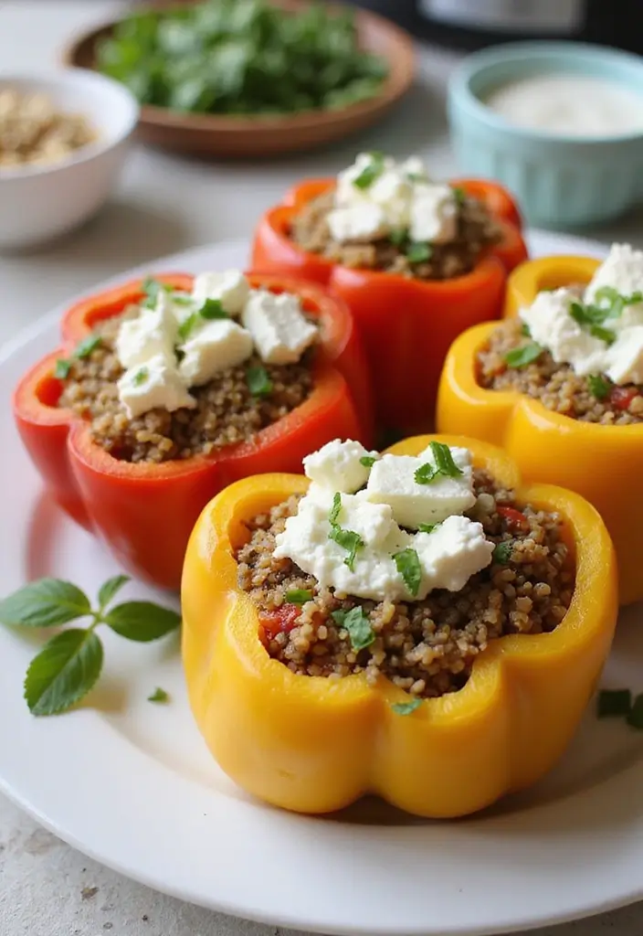 27 Mediterranean Diet Breakfast Recipes to Start Strong - 23. Mediterranean Stuffed Peppers