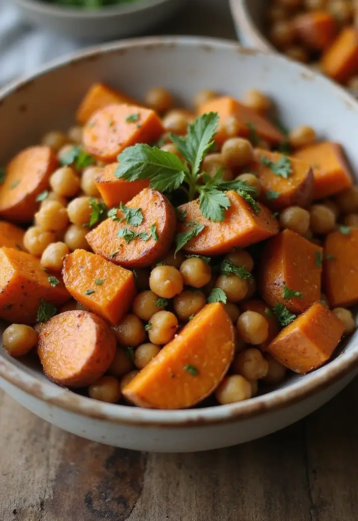 27 Mediterranean Diet Breakfast Recipes to Start Strong - 26. Sweet Potato and Chickpea Bowl