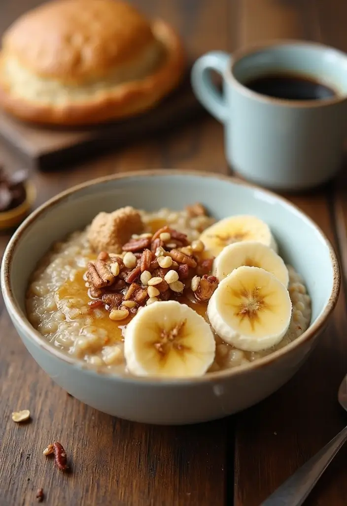 27 Mediterranean Diet Breakfast Recipes to Start Strong - 4. Banana Oatmeal with Honey and Nuts