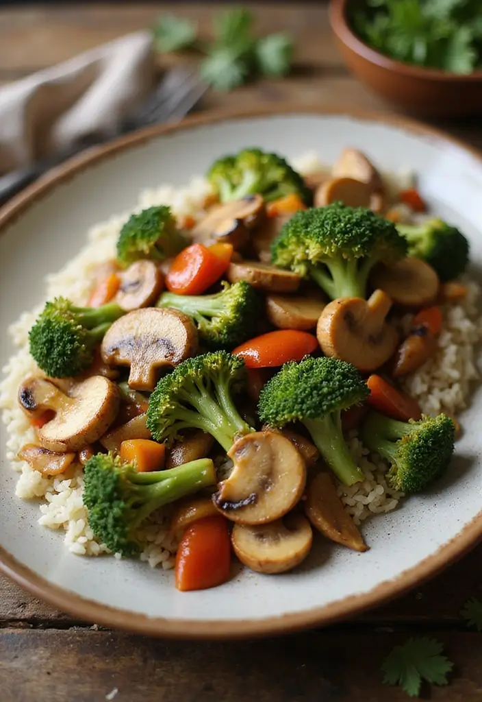 27 Mediterranean Diet Recipes with Mushrooms for Rich Flavor - 14. Mushroom and Broccoli Stir-Fry