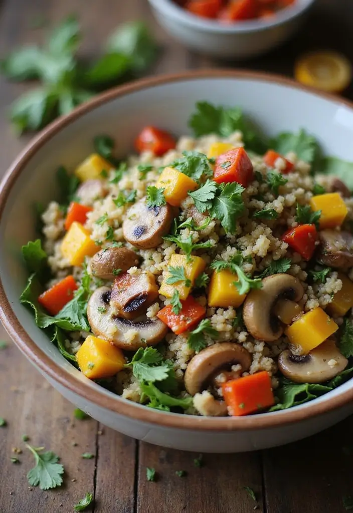 27 Mediterranean Diet Recipes with Mushrooms for Rich Flavor - 18. Mushroom Tabbouleh