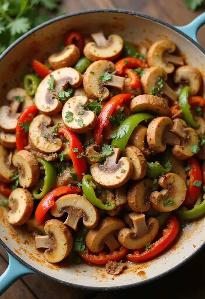 27 Mediterranean Diet Recipes with Mushrooms for Rich Flavor - 21. Mushroom and Bell Pepper Stir-fry