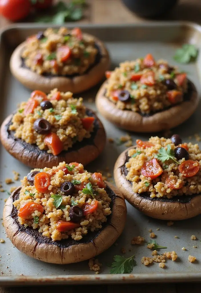 27 Mediterranean Diet Recipes with Mushrooms for Rich Flavor - 6. Mediterranean Stuffed Portobello Mushrooms