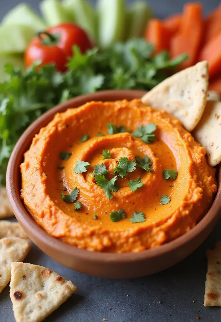 27 Mediterranean Recipes for Kids Even Picky Eaters Will Love 44 27 Mediterranean Recipes for Kids Even Picky Eaters Will Love - 8. Roasted Red Pepper Hummus
