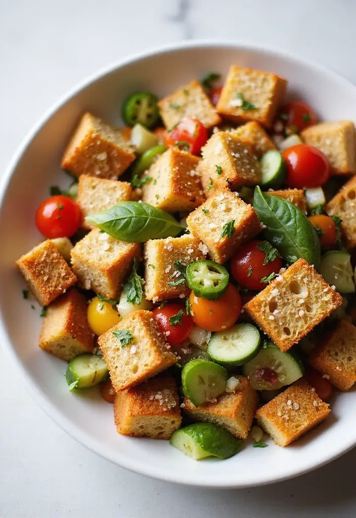 28 Authentic Greek Diet Plan Mediterranean Recipes to Try 160 28 Authentic Greek Diet Plan Mediterranean Recipes to Try - 26. Greek Panzanella Salad