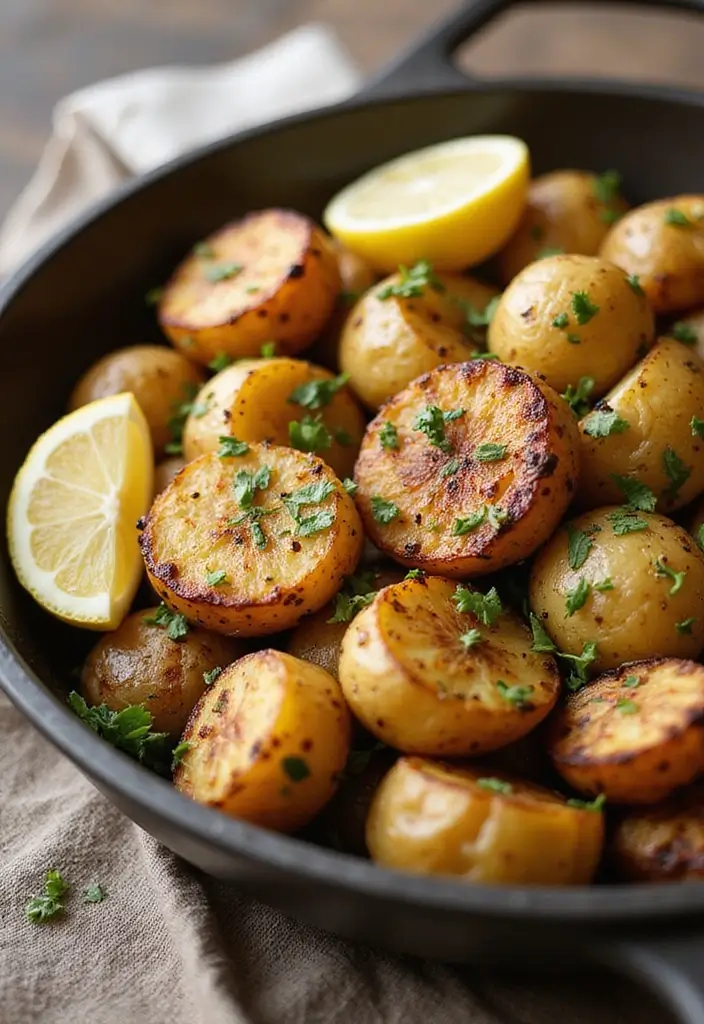 28 Authentic Mediterranean Diet Recipes Straight from the Region - 13. Lemon Garlic Roasted Potatoes
