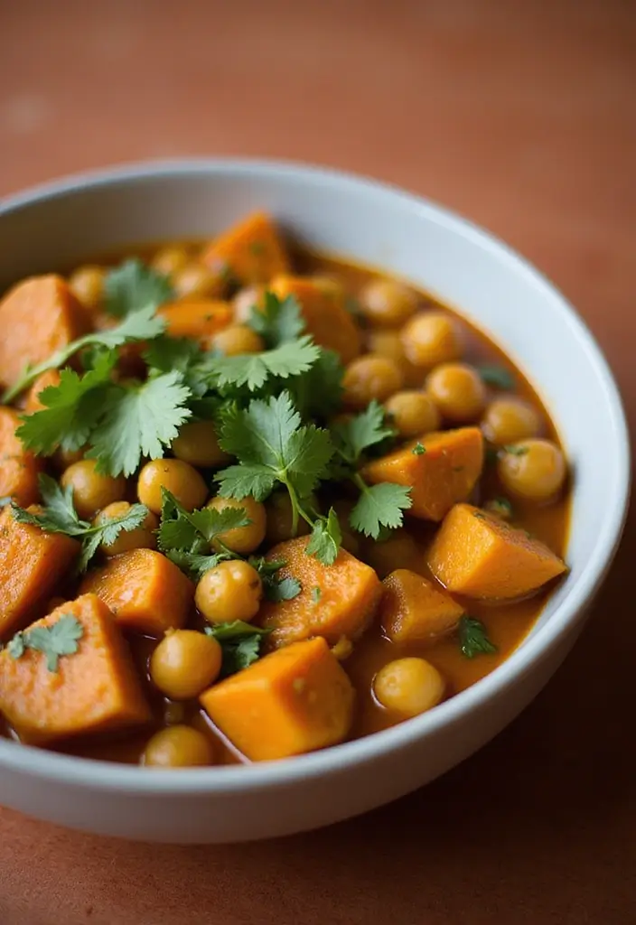 28 Authentic Mediterranean Diet Recipes Straight from the Region - 17. Sweet Potato and Chickpea Curry