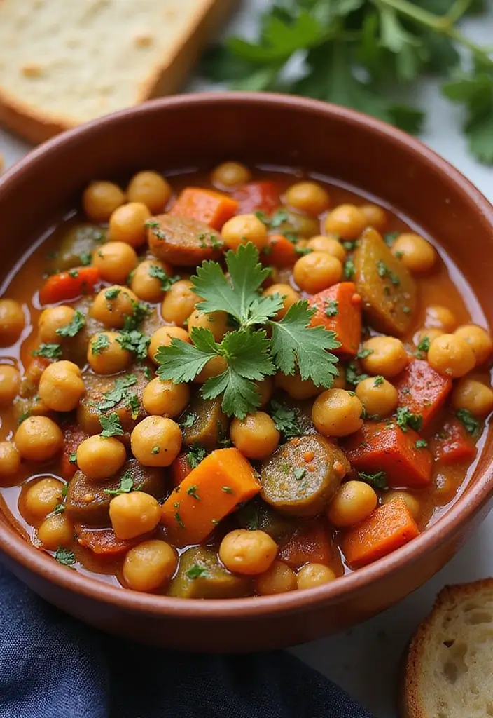 28 Mediterranean Diet Meal Prep Recipes for Busy Weeks - 13. Moroccan Chickpea Stew