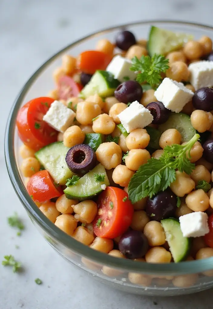 28 Mediterranean Diet Meal Prep Recipes for Busy Weeks - 2. Mediterranean Chickpea Salad