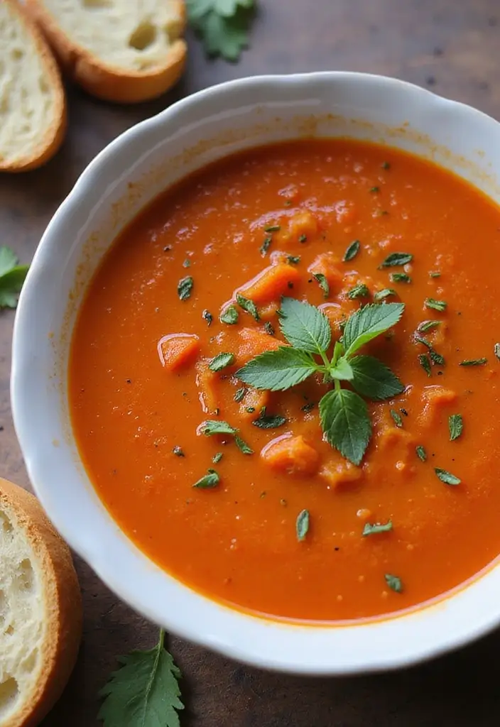 28 Mediterranean Diet Meal Prep Recipes for Busy Weeks - 22. Roasted Garlic and Tomato Soup