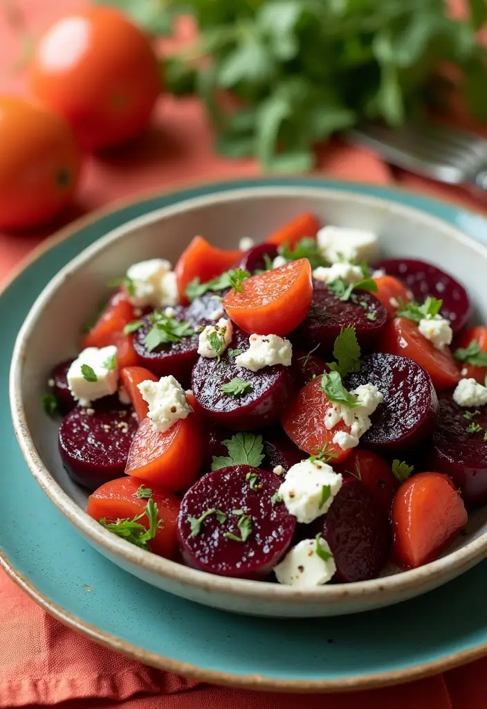 28 Mediterranean Lunch Meal Prep Recipes for a Healthy Week - 15. Roasted Beet and Feta Salad