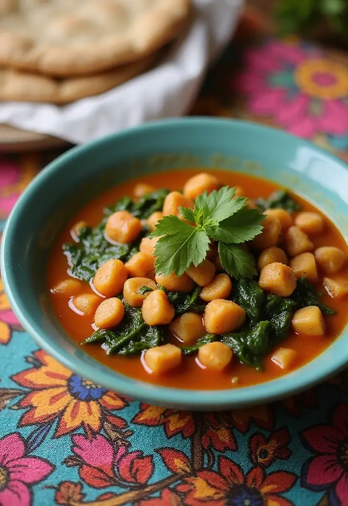 28 Mediterranean Lunch Meal Prep Recipes for a Healthy Week - 2. Chickpea and Spinach Stew
