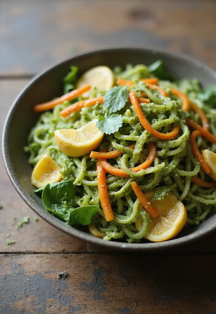 28 Mediterranean Lunch Meal Prep Recipes for a Healthy Week - 27. Pesto Zoodle Salad