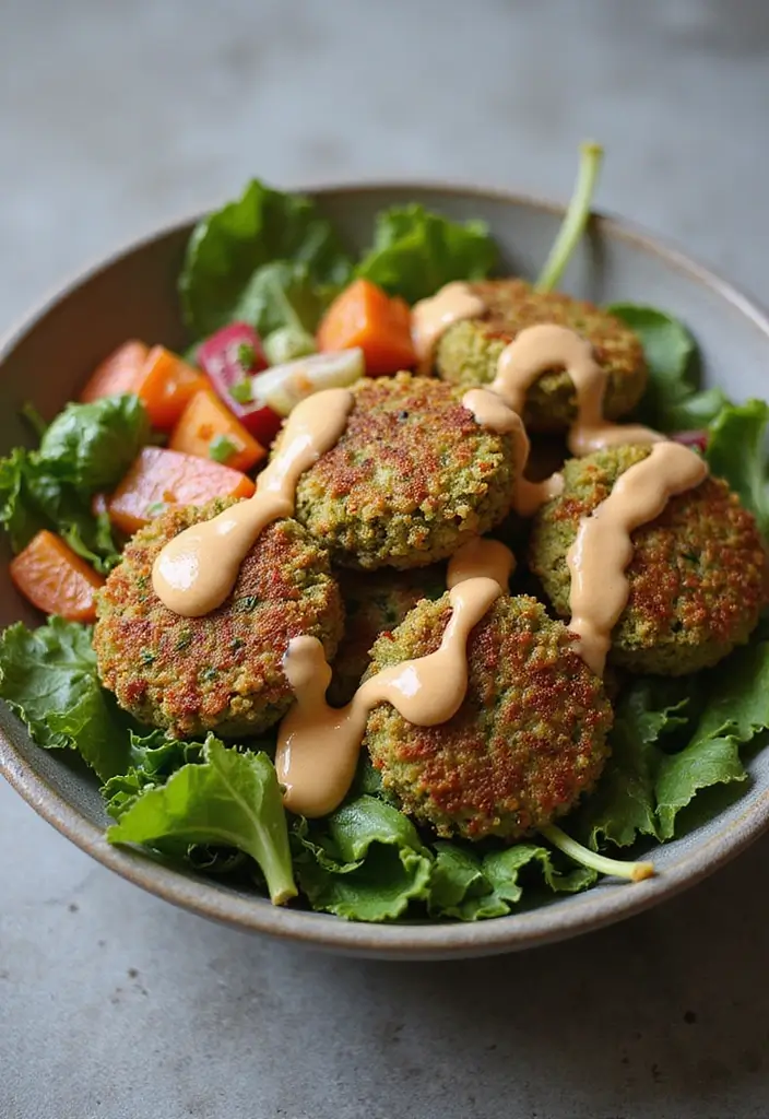 28 Mediterranean Lunch Meal Prep Recipes for a Healthy Week - 8. Falafel Bowls with Tahini Dressing