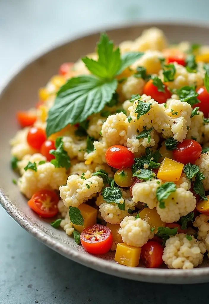 28 Mediterranean Meal Prep Recipes to Simplify Your Week - 20. Cauliflower Tabbouleh