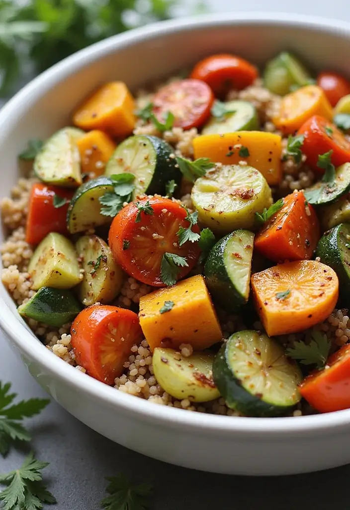 28 Mediterranean Meal Prep Recipes to Simplify Your Week - 22. Mediterranean Roasted Vegetable Bowl