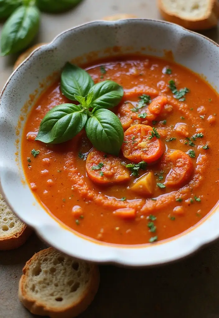 28 Mediterranean Meal Prep Recipes to Simplify Your Week - 26. Roasted Tomato and Basil Soup