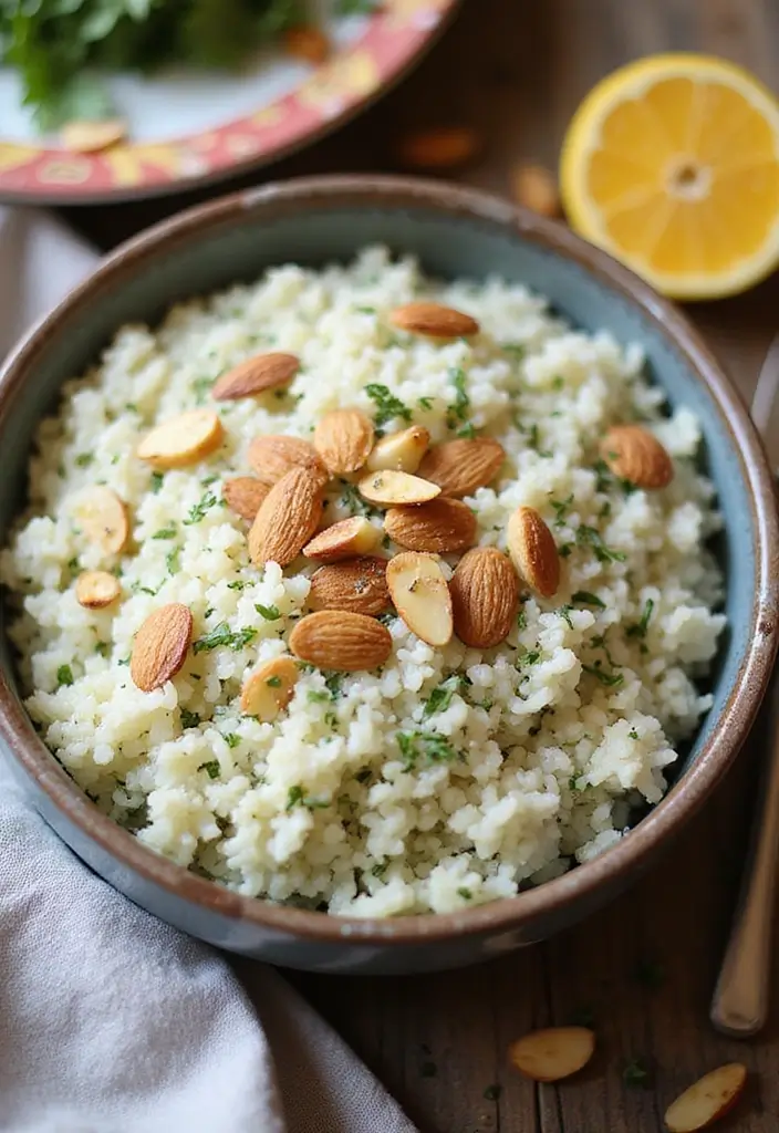 28 Mediterranean Meal Prep Recipes to Simplify Your Week - 28. Herb-Infused Rice with Almonds