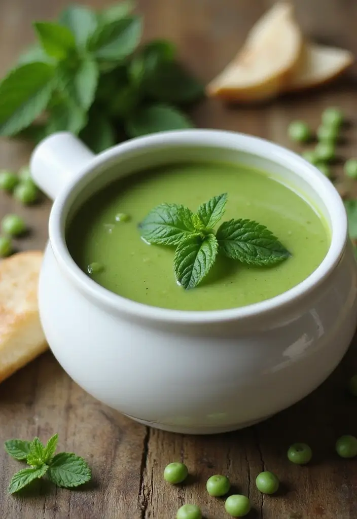 28 Mediterranean Soup Recipes to Warm Your Day 118 28 Mediterranean Soup Recipes to Warm Your Day - 18. Pea and Mint Soup