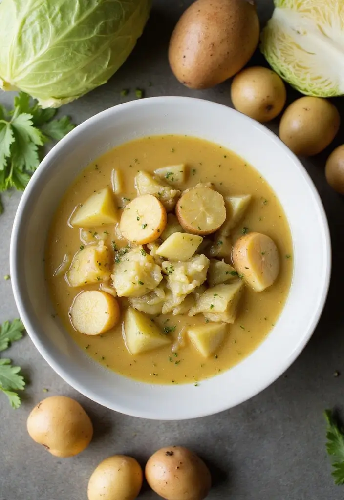 28 Mediterranean Soup Recipes to Warm Your Day 167 28 Mediterranean Soup Recipes to Warm Your Day - 25. Cabbage and Potato Soup