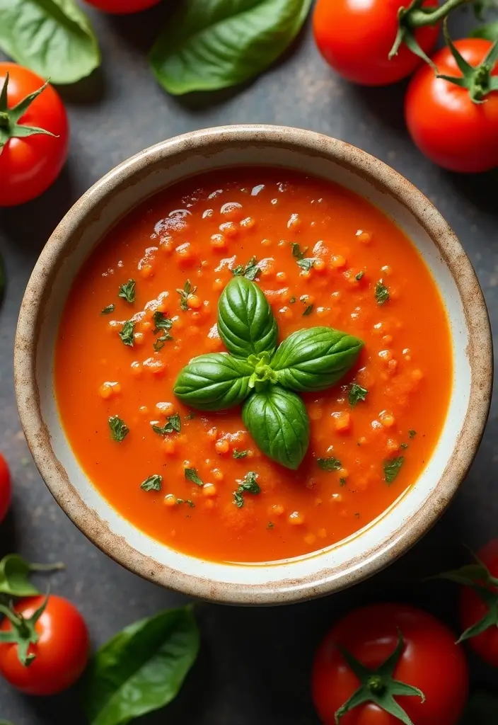 28 Mediterranean Soup Recipes to Warm Your Day 174 28 Mediterranean Soup Recipes to Warm Your Day - 26. Creamy Tomato and Basil Soup