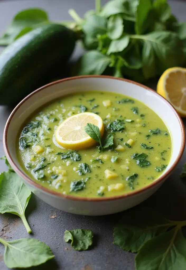 28 Mediterranean Soup Recipes to Warm Your Day 22 28 Mediterranean Soup Recipes to Warm Your Day - 4. Zucchini and Spinach Soup