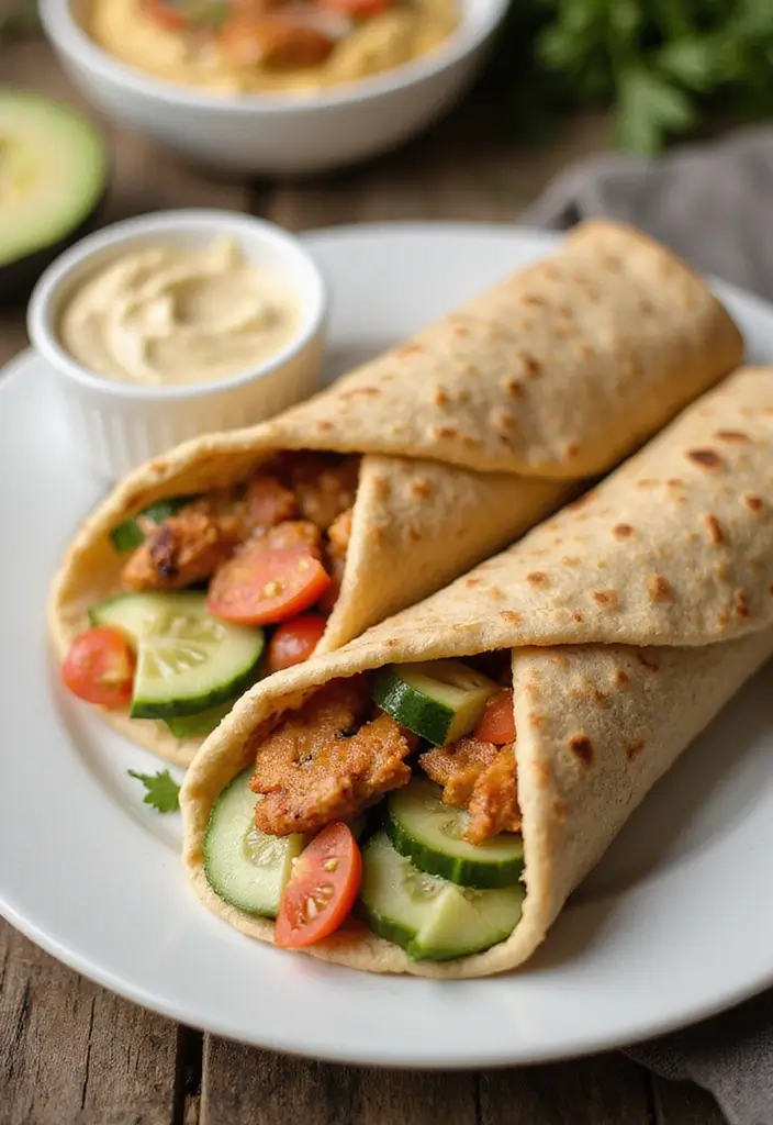 29 Easy Mediterranean Diet Dinners for Slow Cooker Nights 108 29 Easy Mediterranean Diet Dinners for Slow Cooker Nights - 18. Mediterranean Chicken Pita Wraps