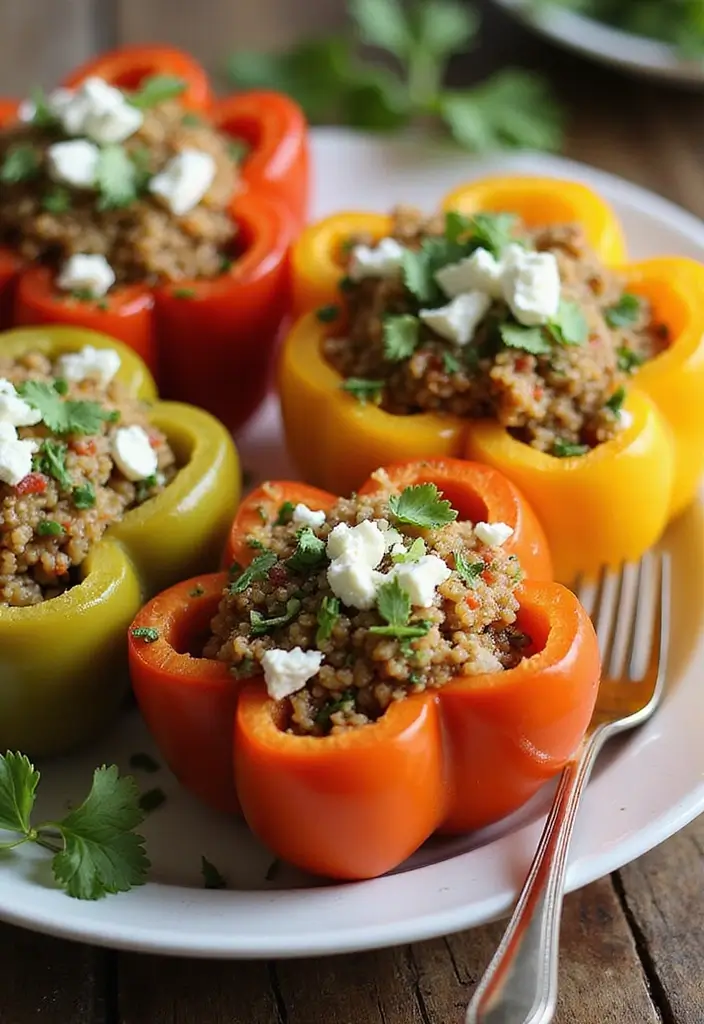 29 Easy Mediterranean Diet Dinners for Slow Cooker Nights 51 29 Easy Mediterranean Diet Dinners for Slow Cooker Nights - 9. Stuffed Bell Peppers with Quinoa and Feta