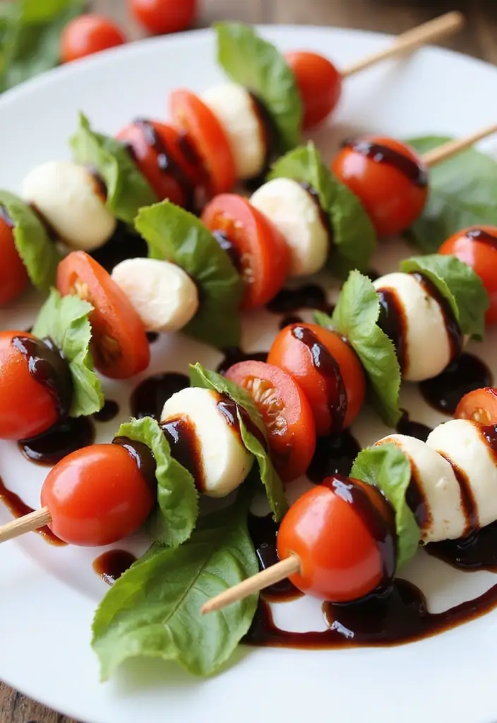 30 Air Fryer Mediterranean Recipes That Are Crispy and Light - 11. Air Fryer Caprese Bites