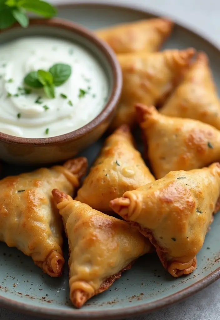 30 Air Fryer Mediterranean Recipes That Are Crispy and Light - 16. Air Fryer Greek Vegetable Samosas