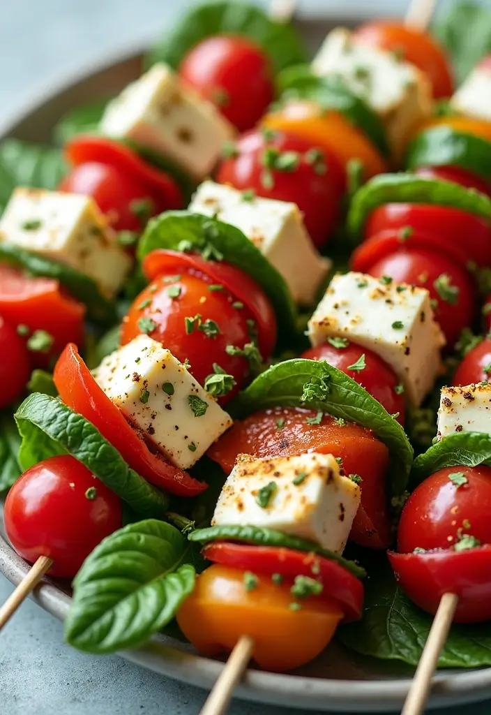 30 Air Fryer Mediterranean Recipes That Are Crispy and Light - 17. Air Fryer Greek Salad Skewers