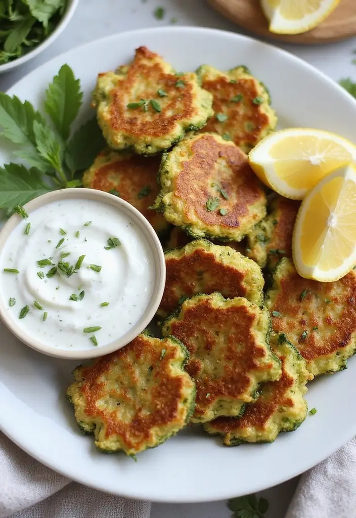 30 Air Fryer Mediterranean Recipes That Are Crispy and Light - 2. Zucchini Fritters