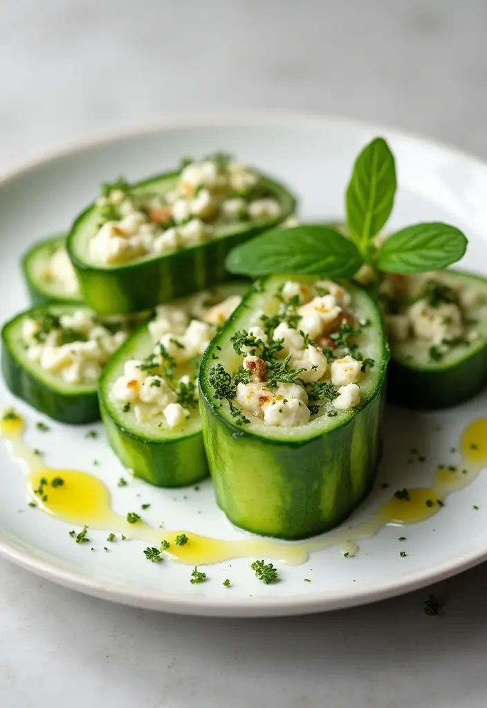 30 Air Fryer Mediterranean Recipes That Are Crispy and Light - 21. Air Fryer Cucumber Rolls with Feta