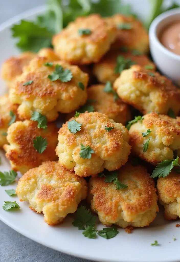 30 Air Fryer Mediterranean Recipes That Are Crispy and Light - 23. Air Fryer Cauliflower Fritters