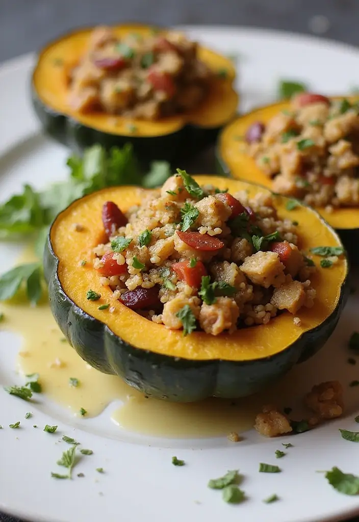 30 Air Fryer Mediterranean Recipes That Are Crispy and Light - 28. Air Fryer Mediterranean Quinoa Stuffed Acorn Squash
