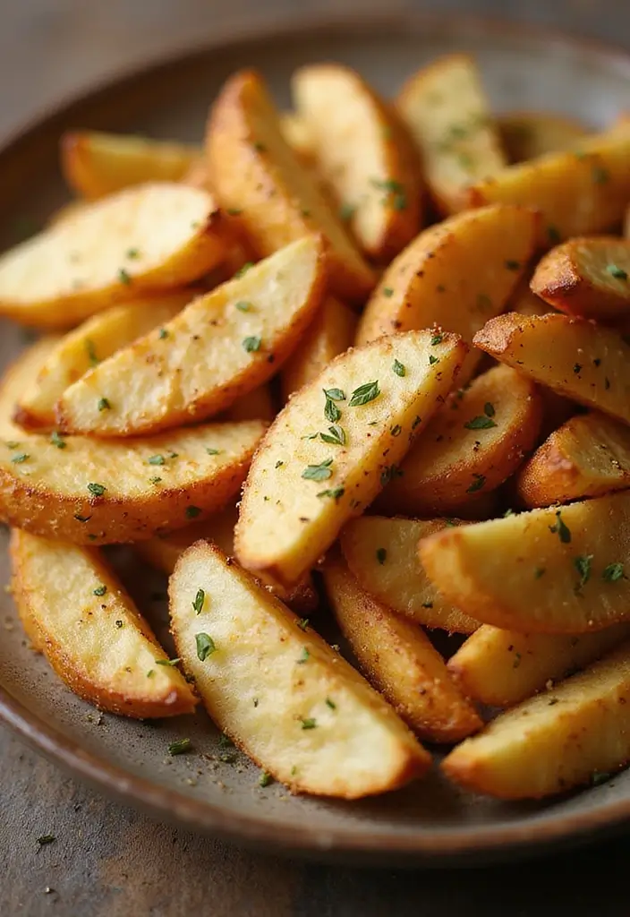 30 Air Fryer Mediterranean Recipes That Are Crispy and Light - 9. Mediterranean Herb Wedge Fries