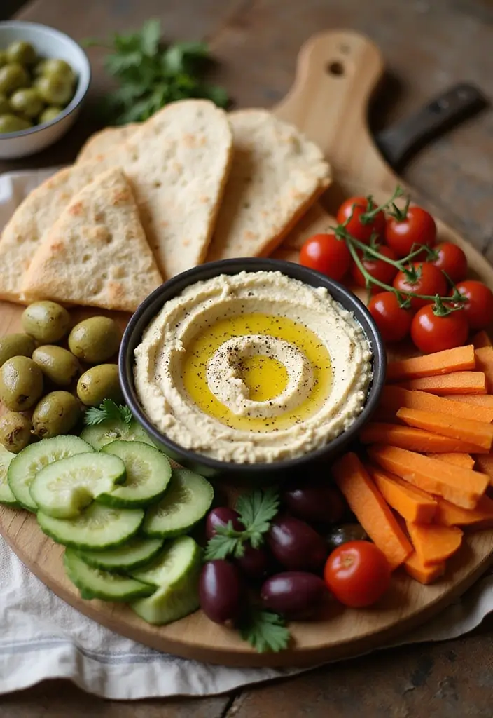 30+ Best Mediterranean Diet Recipes to Cook This Month 97 30+ Best Mediterranean Diet Recipes to Cook This Month - 17. Hummus Platter