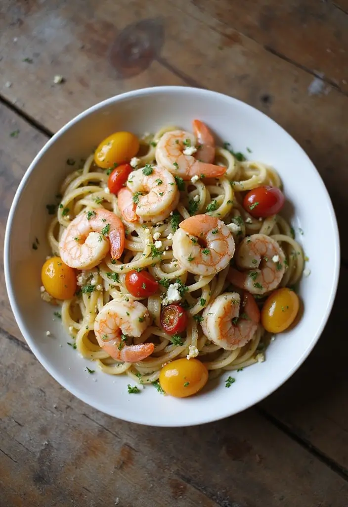 30+ Best Mediterranean Diet Recipes to Cook This Month 107 30+ Best Mediterranean Diet Recipes to Cook This Month - 19. Shrimp and Feta Pasta