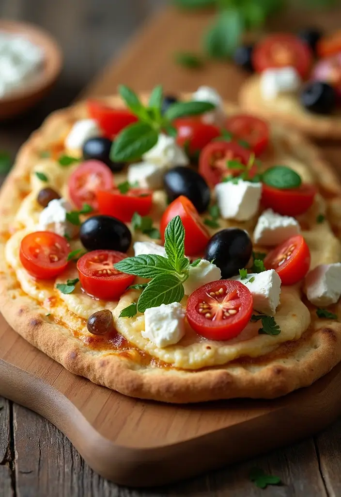 30+ Best Mediterranean Diet Recipes to Cook This Month 182 30+ Best Mediterranean Diet Recipes to Cook This Month - 30. Mediterranean Flatbread